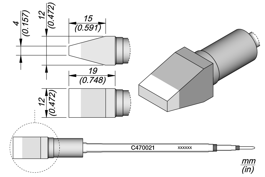 C470021 - Chisel Cartridge 12 x 4